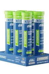 Applied Nutrition Endurance Hydration Electrolyte Effervescent Tablets, Lemon flavor, 6 tubes, 20 tabs each for optimal hydration.